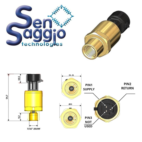 Introducing the NEW Sensaggio SM Series Absolute Pressure Sensor measuring 0-70 bar with 4…20mA output