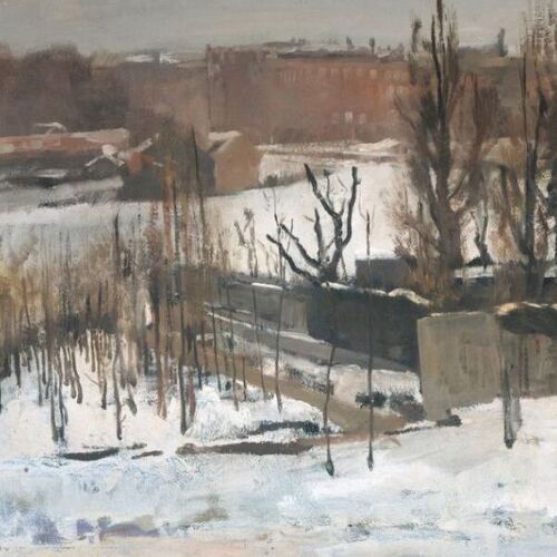 View of the Oosterpark, Amsterdam, in the Snow