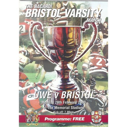 Bristol Varsity Rugby Union Programmes
