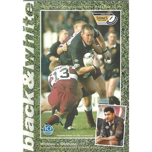 1994/95 Widnes v Oldham Rugby League programme