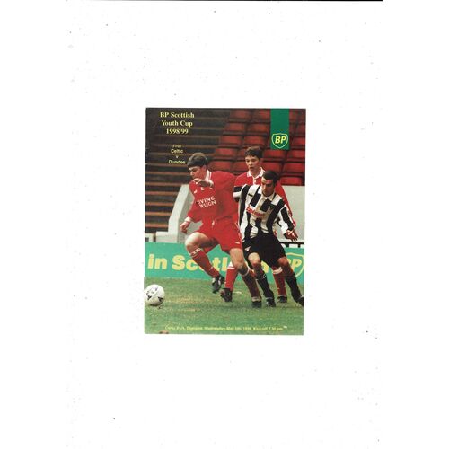1999 Celtic v Dundee Scottish Youth Cup Final Football Programme