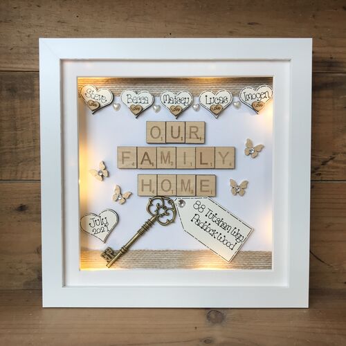 LED Our Family Home frame