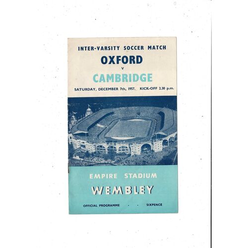 Inter Varsity Football Programmes