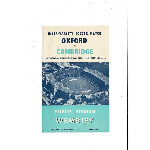 Inter Varsity Football Programmes