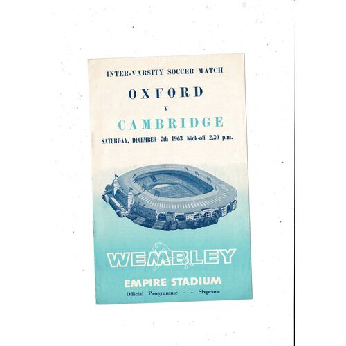 Inter Varsity Football Programmes