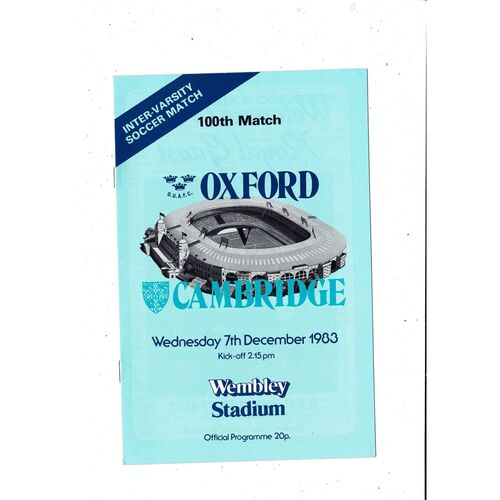 Inter Varsity Football Programmes