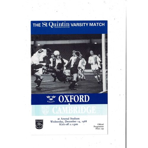 Inter Varsity Football Programmes