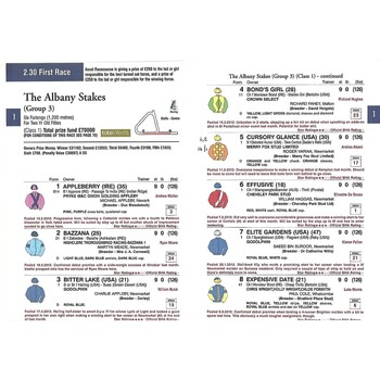 2014 Ascot Horse Racing Racecard (20/06/2014) Royal Ascot - Fourth Day