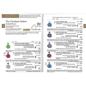 2017 Ascot Horse Racing Racecard (24/06/2017) Royal Ascot - Fifth Day