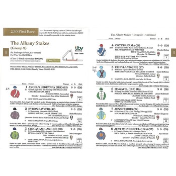 2018 Ascot Horse Racing Racecard (2/06/2018) Royal Ascot - Fourth Day