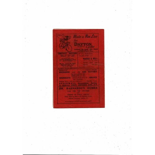 1950/51 Brentford v Manchester City Football Programme