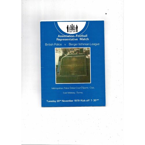 Non League Police Football Programmes