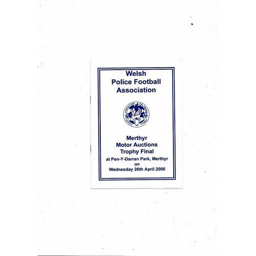 Non League Police Football Programmes