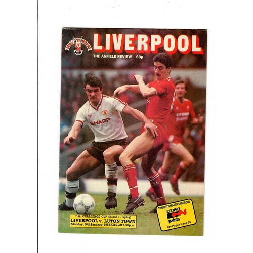Liverpool Home Football Programmes