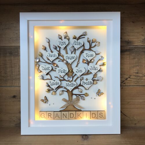 Large Grandkids family tree frame