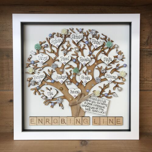 LED XL “ Floral Family Tree Frame “