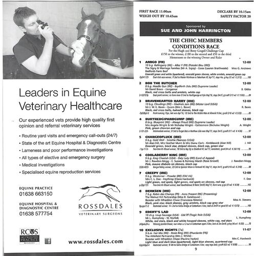 2017 Cottenham Point to Point Meeting (31/12/2017) Horse Racing Racecard