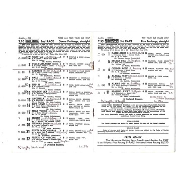 1967 Doncaster June Evening Meeting (30/06/1967) Horse Racing Racecard