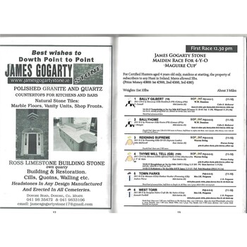 2015 Dowth Hall Point to Point Meeting (25/10/2015) Horse Racing Racecard