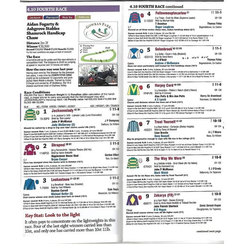2014 Gowran Park Kilkenny Senior Hurlers Family Race Day Meeting (08/03/2014) Horse Racing Racecard