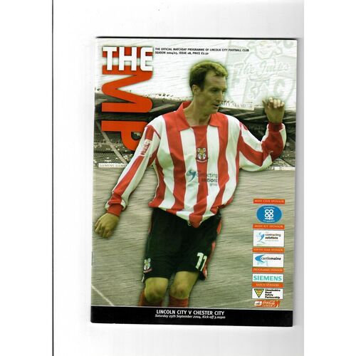 Chester City Away Football Programmes