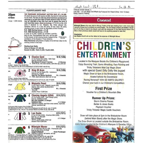 2009 Naas Family Fun Day Race Meeting (03/08/2009) Horse Racing Racecard