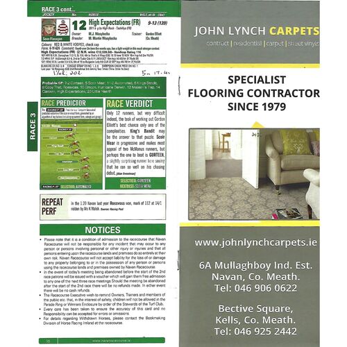 2016 Navan Race Meeting (18/12/2016) Horse Racing Racecard