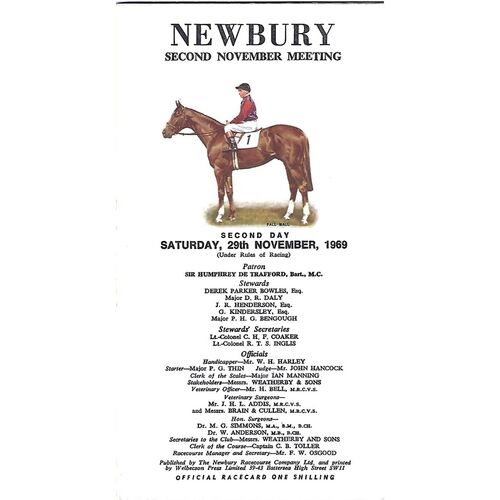 Newbury Horse Racing Racecards/Programmes