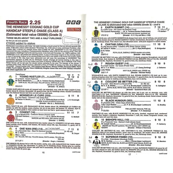 1995 Newbury Hennessey Gold Cup Meeting (25/11/1995) Horse Racing Racecard