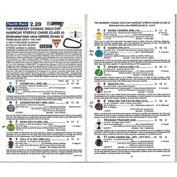 1998 Newbury Hennessey Gold Cup Meeting (28/11/1998) Horse Racing Racecard