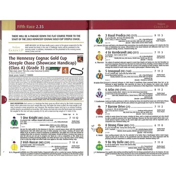 2003 Newbury Hennessey Gold Cup Meeting (29/11/2003) Horse Racing Racecard