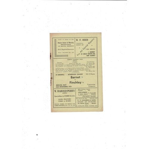 Barnet Home Football Programmes