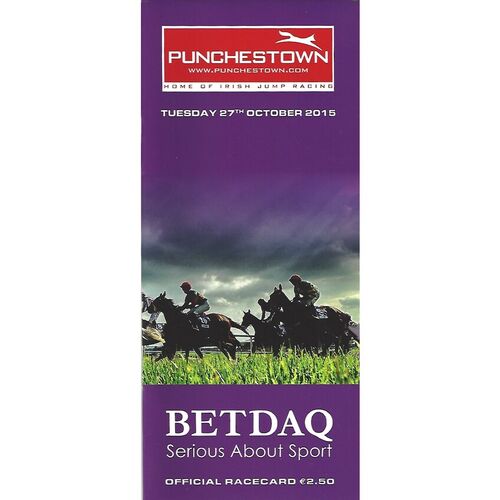 2015 Punchestown Race Meeting (27/10/2015) Horse Racing Racecard