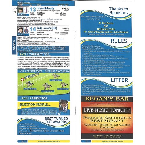 2014 Roscommon Meeting (29/09/2014) Horse Racing Racecard
