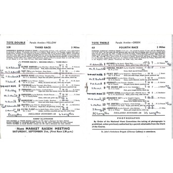 1963 Southwell September Meeting (09/09/1963) Horse Racing Racecard