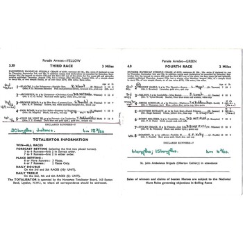 1964 Southwell September Meeting (07/09/1964) Horse Racing Racecard