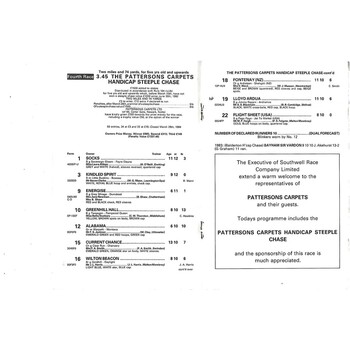 1984 Southwell April Meeting (19/04/1984) Horse Racing Racecard