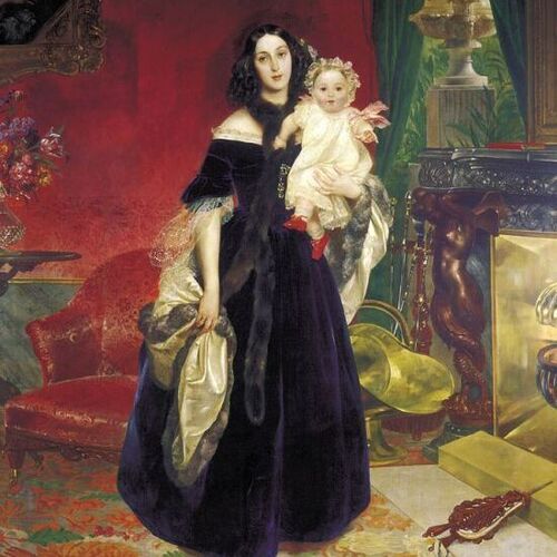 Portrait of M. A. Beck and Her Daughter M. I. Beck