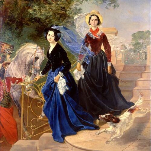 Portrait of Sisters, Alexandra and Olga Shishmareva