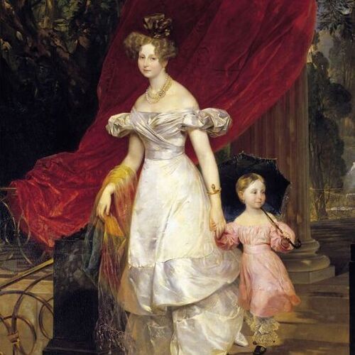 Portrait of the Grand Duchess, Elena Pavlovna and Her Daughter Maria