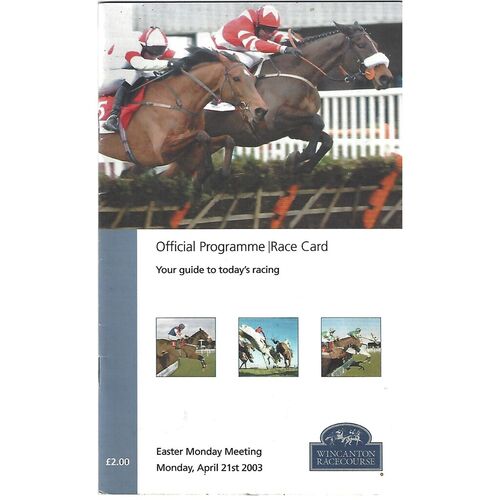 Wincanton Horse Racing Racecards/Programmes