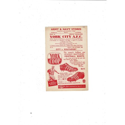 York City Home Football Programmes