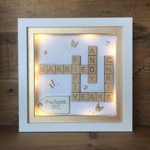 Anniversary Scrabble Word Art