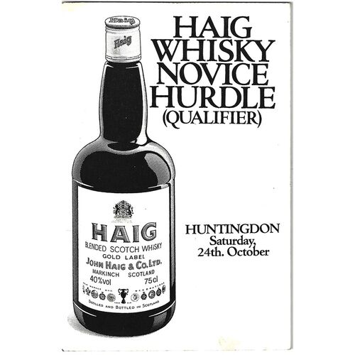 1981 Huntingdon October Race Meeting (24/10/1981) Horse Racing Racecard