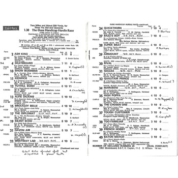 1983 Huntingdon Boxing Day Meeting (26/12/1983) Horse Racing Racecard