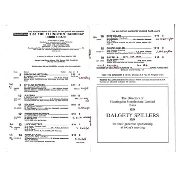 1985 Huntingdon Whitsunday Race Meeting (27/05/1985) Horse Racing Racecard