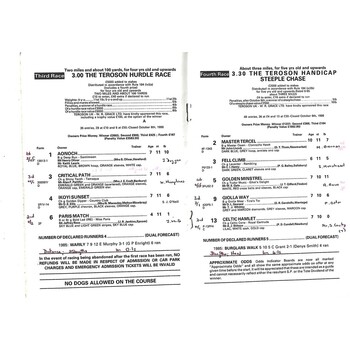 1986 Huntingdon October Meeting (25/10/1986) Horse Racing Racecard
