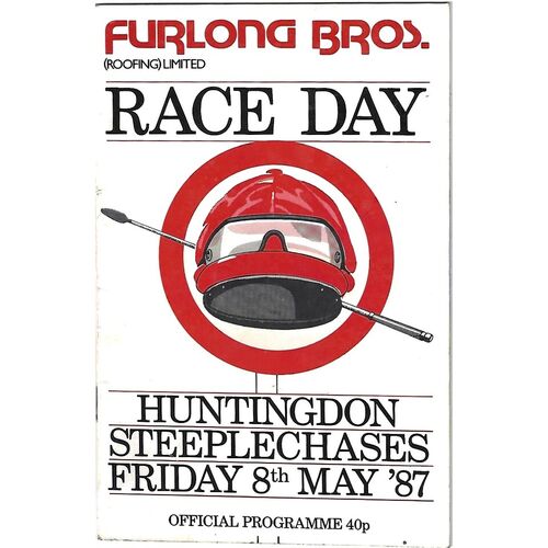 1987 Huntingdon Furlong Brothers Race Day Race Meeting (08/05/1987) Horse Racing Racecard