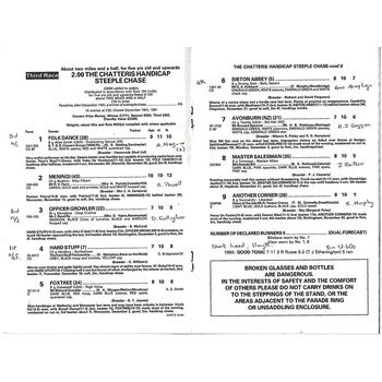 1991 Huntingdon Boxing Day Race Meeting (26/12/1991) Horse Racing Racecard