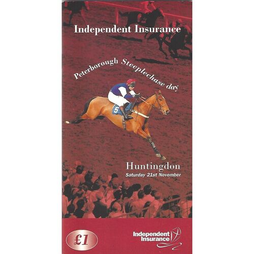1998 Huntingdon Second November Race Meeting (21/11/1998) Horse Racing Racecard